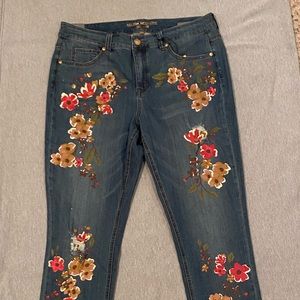 Flower Blue Jeans